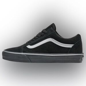 Vans Metallic Black and Silver Old Skool Sneakers